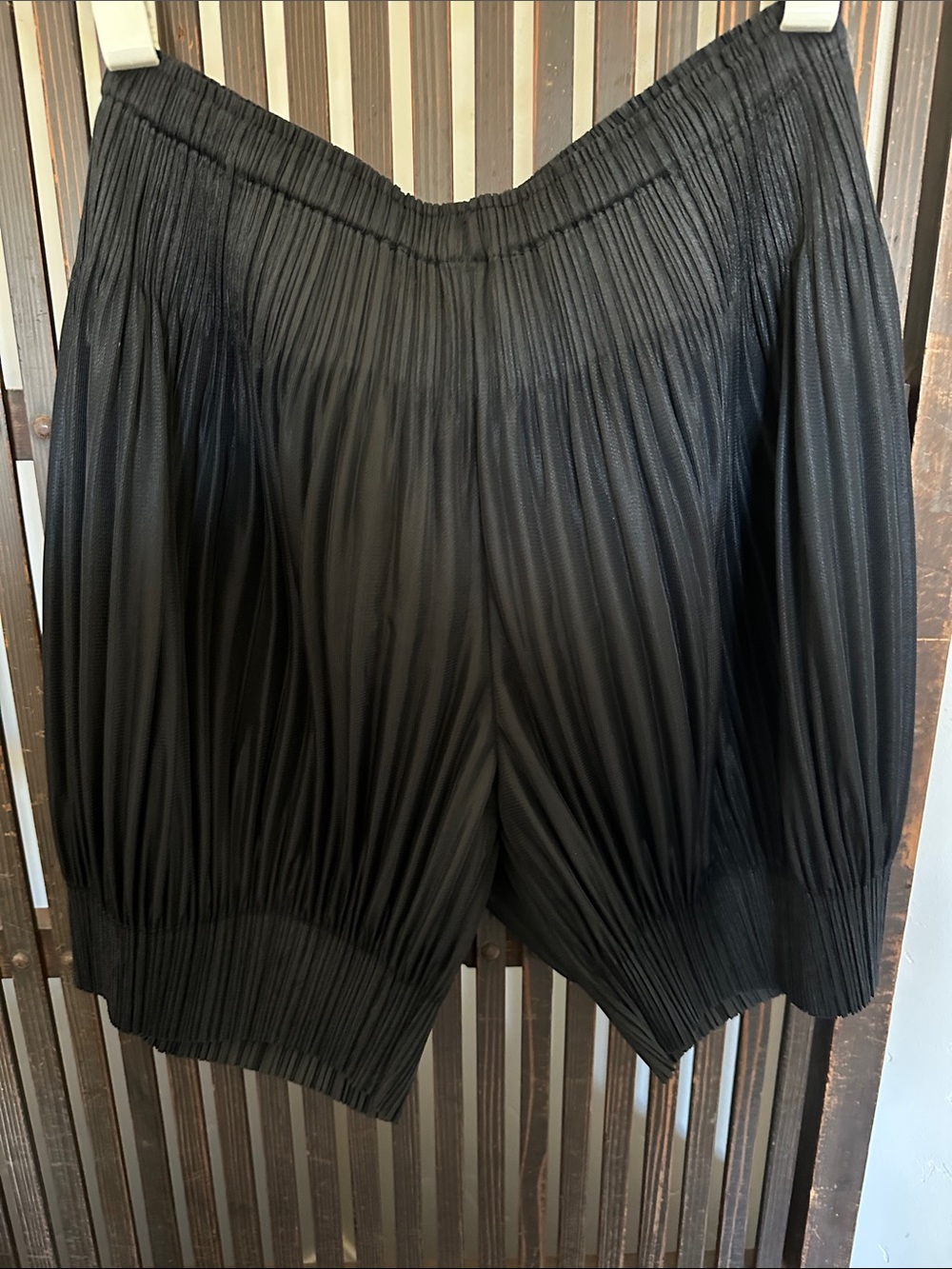 Pleats Please Black Pleated Women's Shorts